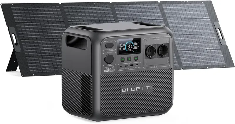 Générateur solaire professionnel BLUETTI Elite 200 V2 batterie LiFePO4 2073Wh puissance 2600W avec mode UPS pour backup maison